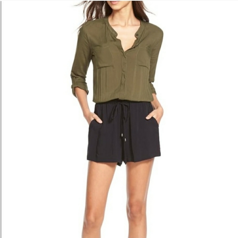 Splendid  Two Tone Romper with Pockets